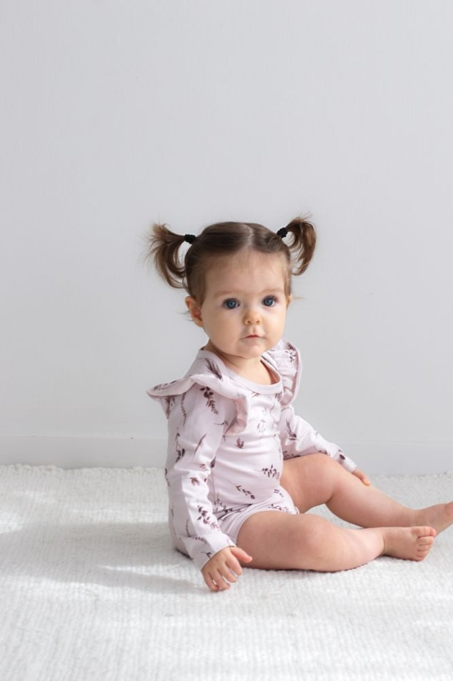 Shop Clothing Burrow & Be | Florseca Long Sleeve Flutter Bodysuit