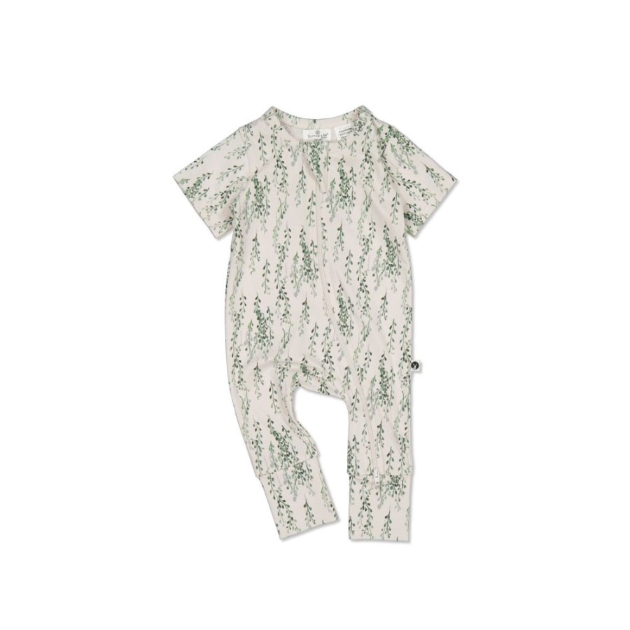 Shop Clothing Burrow & Be | String Of Pearls Short Sleeve Zip Suit - Burrow & Be