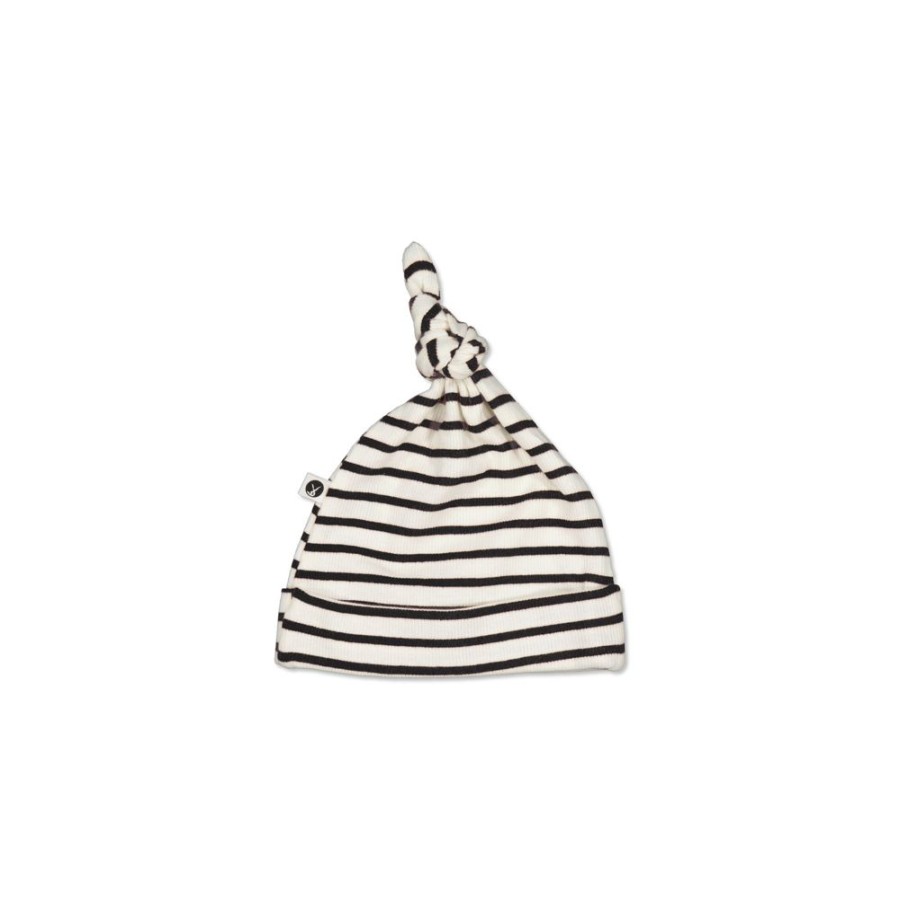 Shop Clothing Burrow & Be | Black Stripe Rib Top Knot Hat