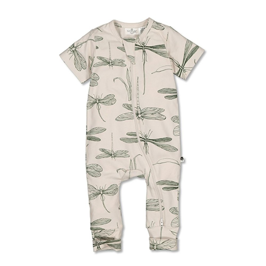 Shop Clothing Burrow & Be | Short Sleeve Baby Zip Suit - Dragonflies