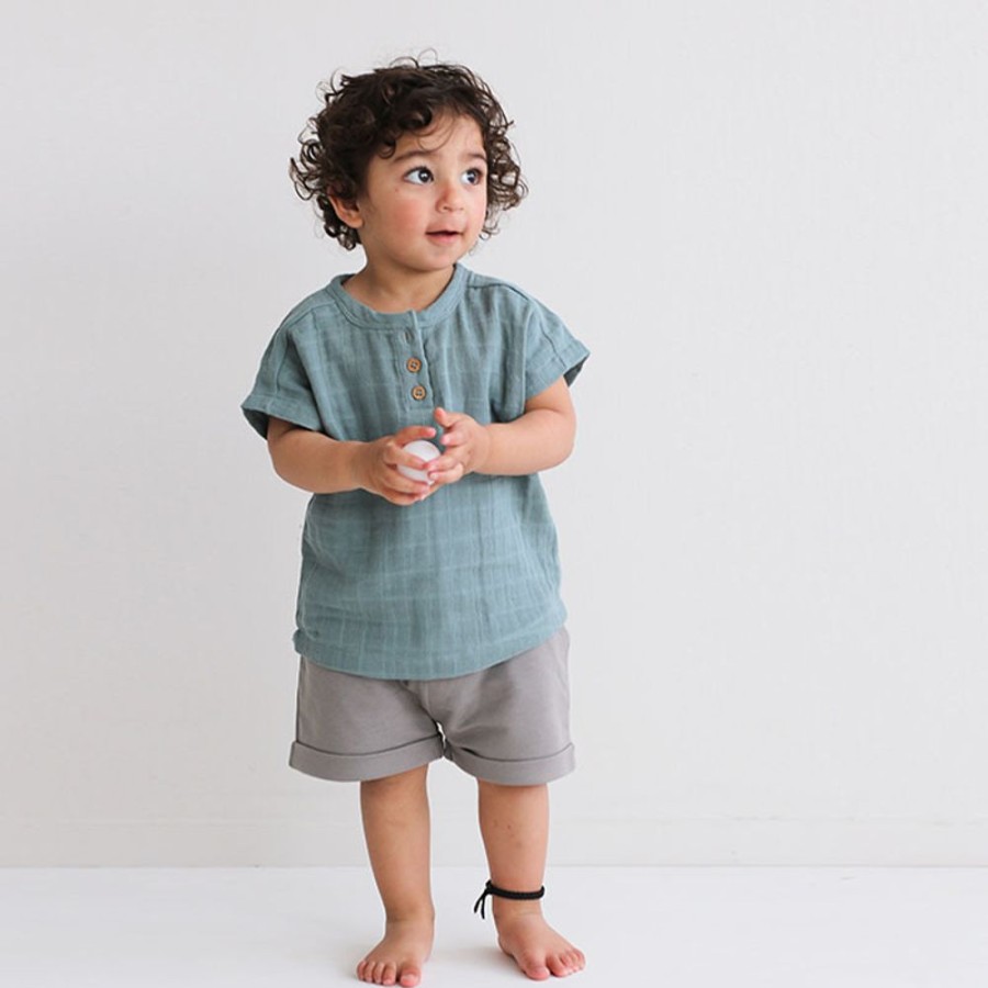 Shop Clothing Burrow & Be | Jasper Kids Short Sleeve T-Shirt - Storm