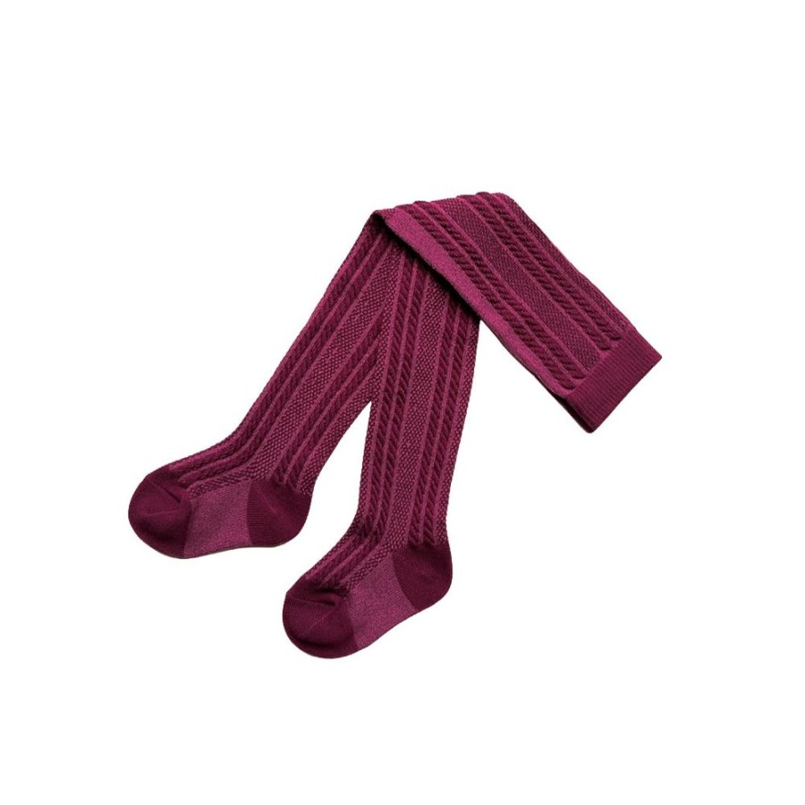 Shop Clothing Burrow & Be | Footed Stockings - Burgundy