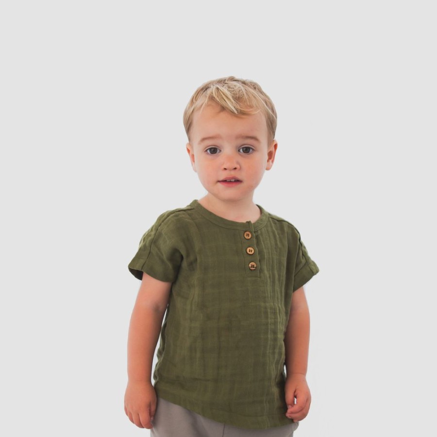 Shop Clothing Burrow & Be | Jasper Kids Short Sleeve T-Shirt - Storm