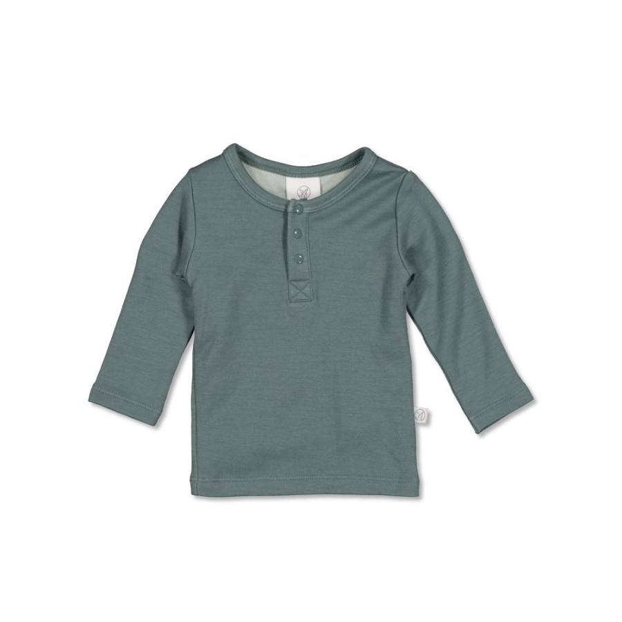 Shop Clothing Burrow & Be | Henley Merino/Bamboo Top - Storm