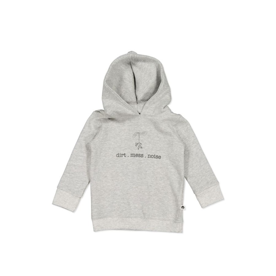 Shop Clothing Burrow & Be | Dirt. Mess. Noise Grey Melange Hoodie