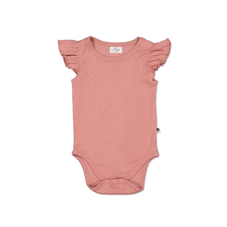 Shop Clothing Burrow & Be | Pointelle Short Sleeve Body Suit - Dusk