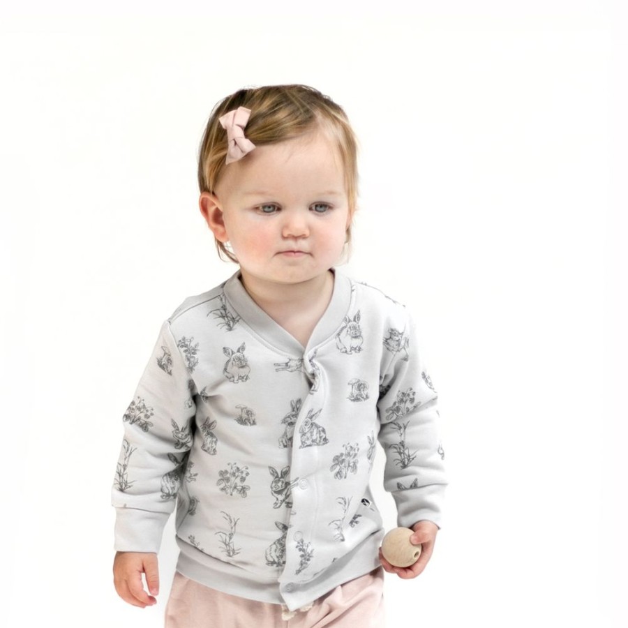 Shop Clothing Burrow & Be | Burrowers Fleece Cardigan - Light Grey With Grey