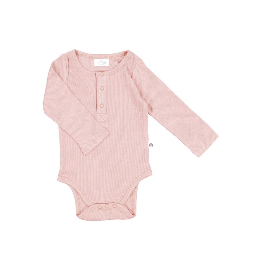 Shop Clothing Burrow and Be | Henley Rib Bodysuit - Dusty Rose