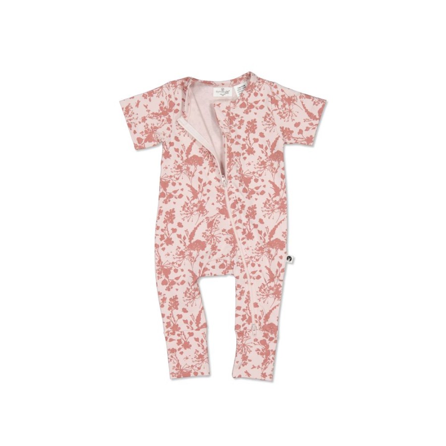 Shop Clothing Burrow & Be | Flower Splash Short Sleeve Zip Suit