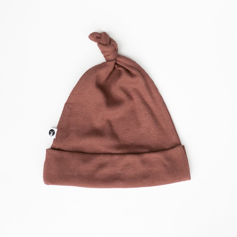 Shop Clothing Burrow and Be | Rib Top Knot Hat - Clay