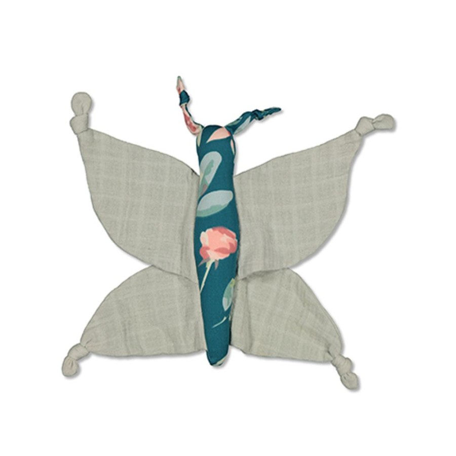 Shop Products Burrow & Be | Butterfly Baby Comforter - Green Leavings