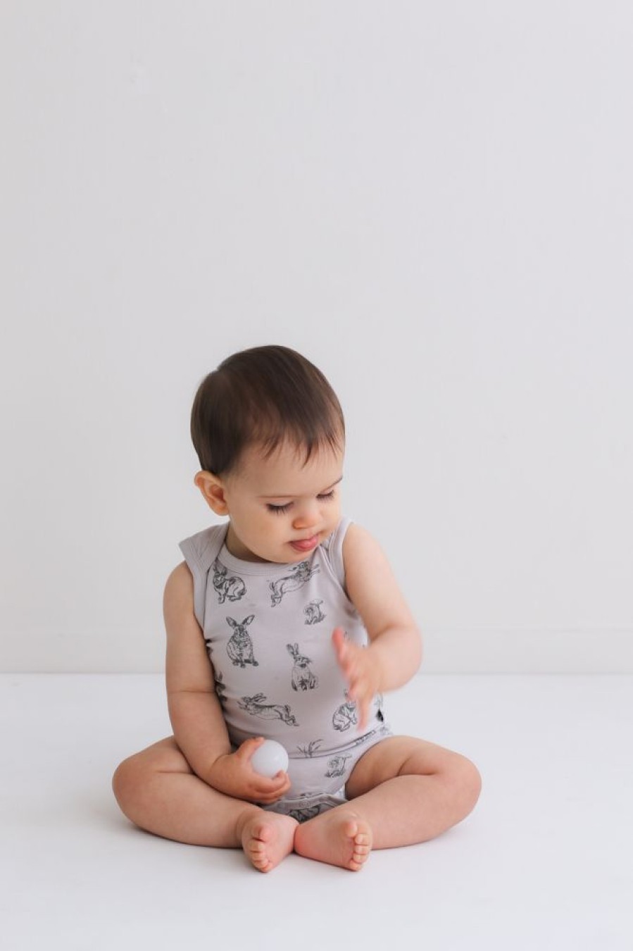 Shop Clothing Burrow & Be | Grey Burrowers Singlet Onesie