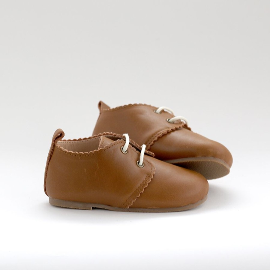 Leather Shoes By Wander Wander | Oxford Leather Shoe - Hard Sole Caramel