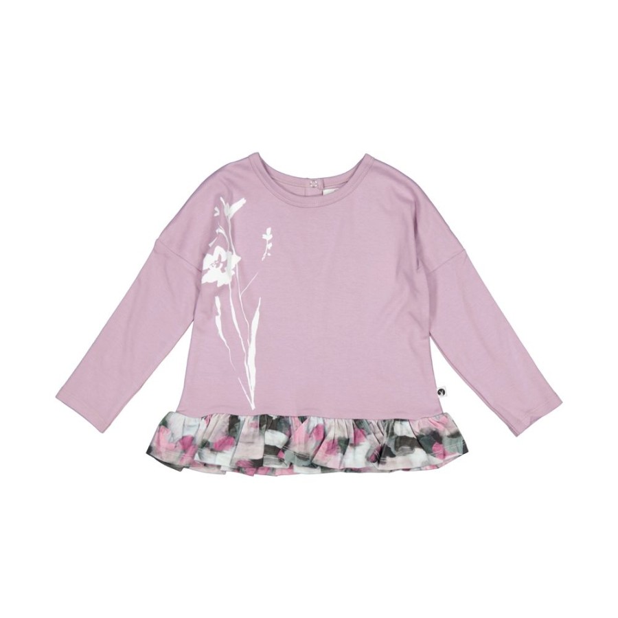 Shop Clothing Burrow & Be | Lilac Paint Dab Long Sleeve Hana Top