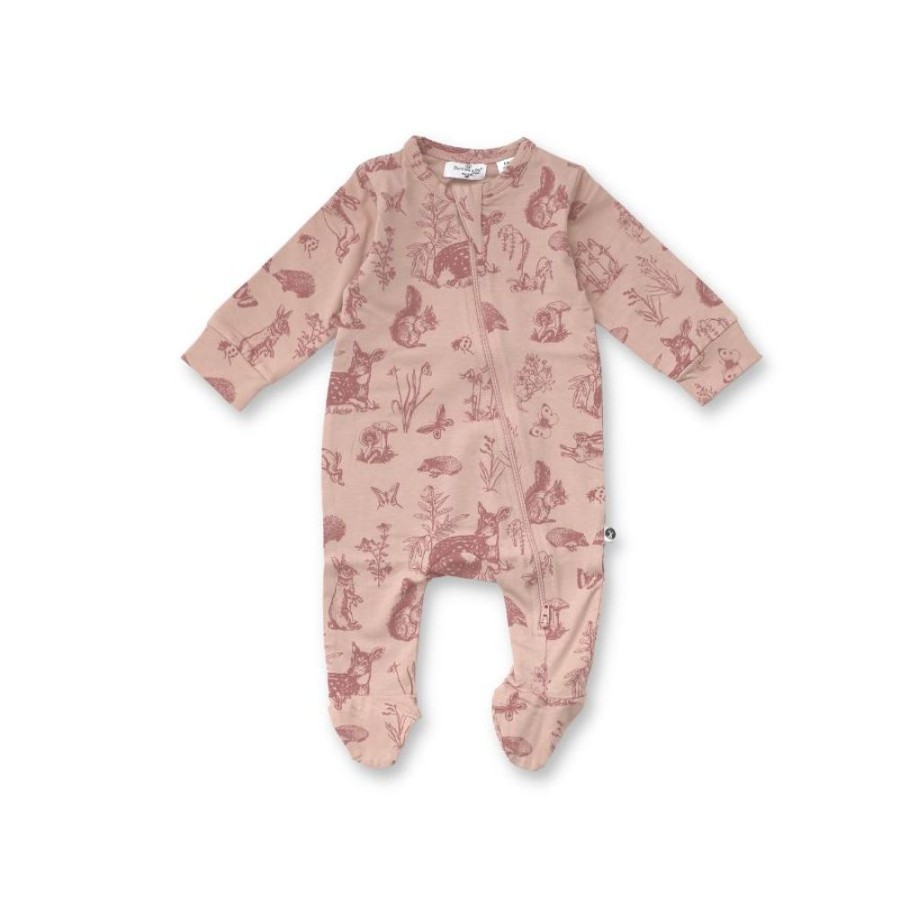 Shop Clothing Burrow & Be | Forest Friends Footed Zip Suit