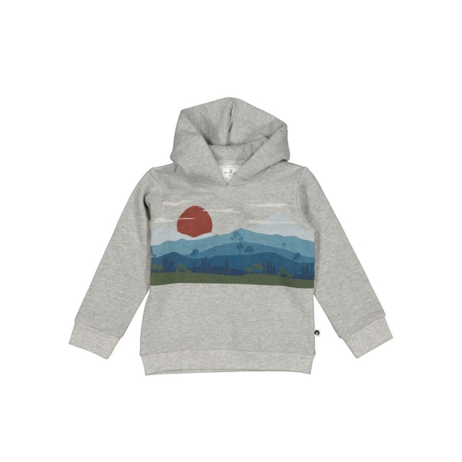 Shop Clothing Burrow & Be | Grey Melange Mountain Hoodie