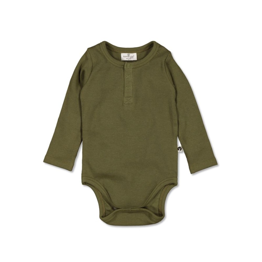 Shop Clothing Burrow and Be | Henley Rib Bodysuit - Olive