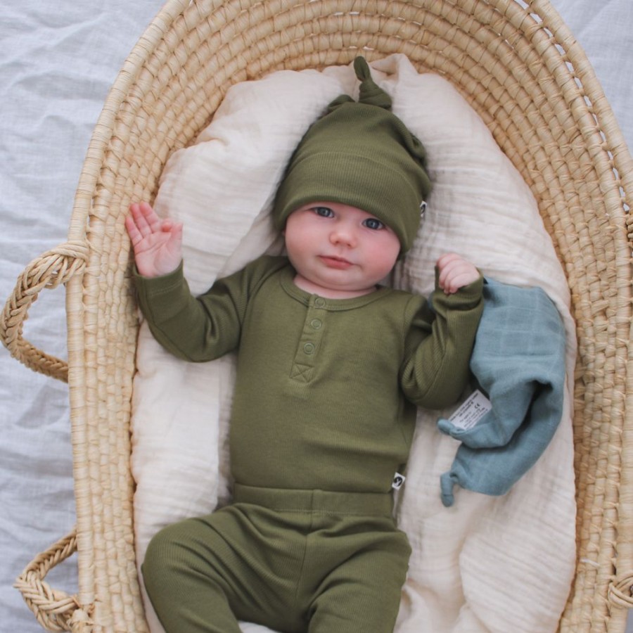 Shop Clothing Burrow and Be | Henley Rib Bodysuit - Olive