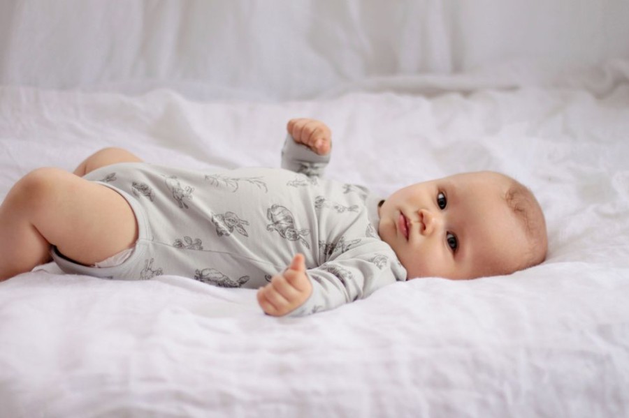 Shop Clothing Burrow & Be | Grey Burrowers Long Sleeve Onesie