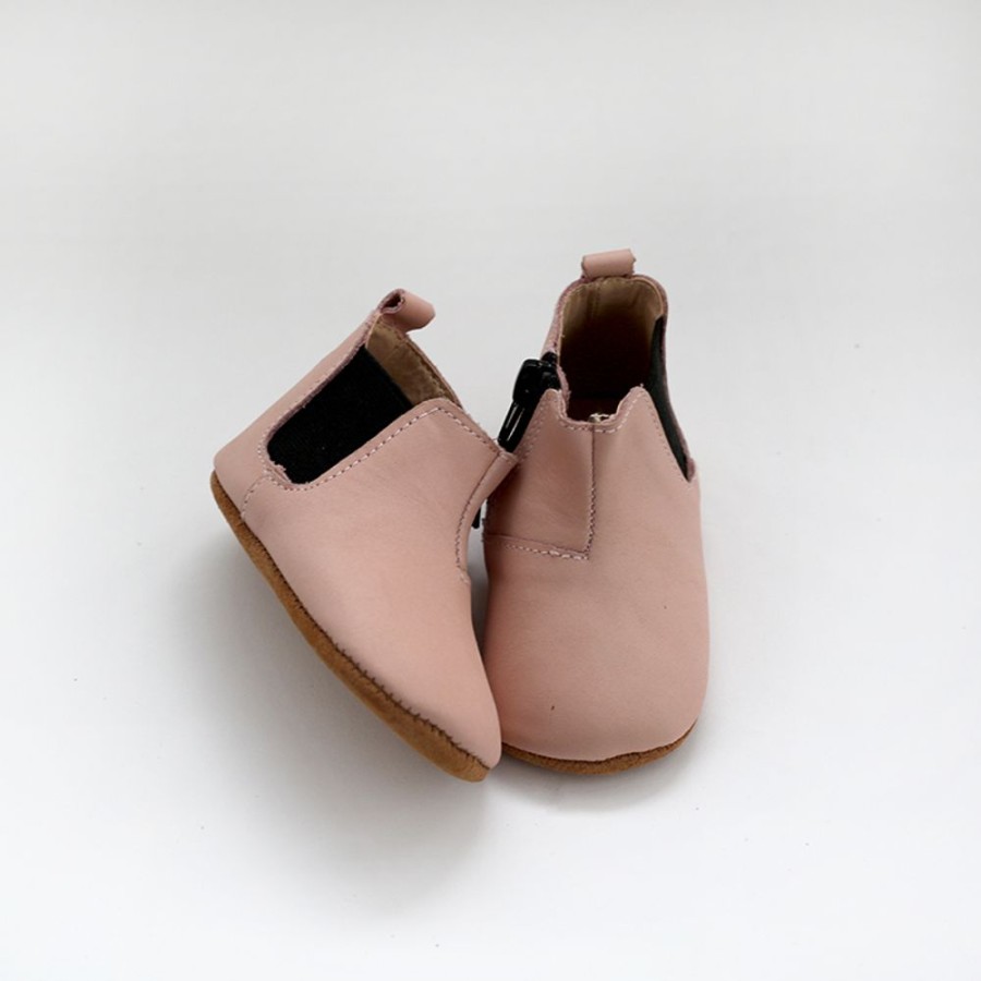 Leather Shoes By Wander Wander | Chelsea Leather Boot - Petal