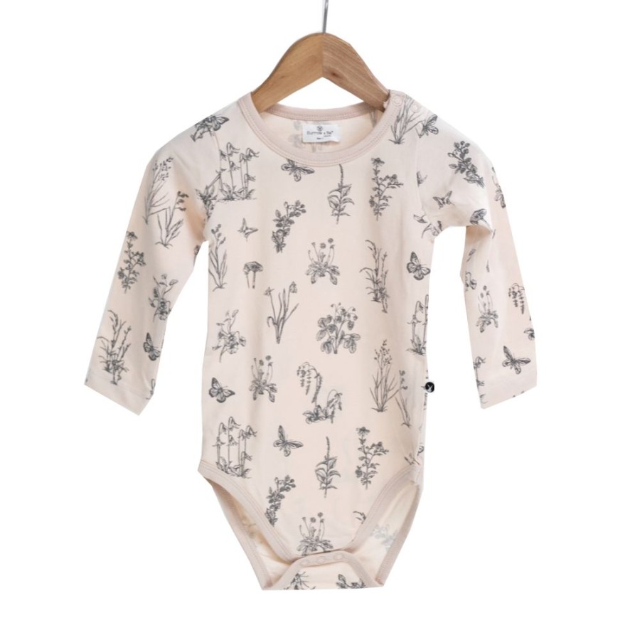 Shop Clothing Burrow & Be | Long Sleeve Onesie - Blush Meadow