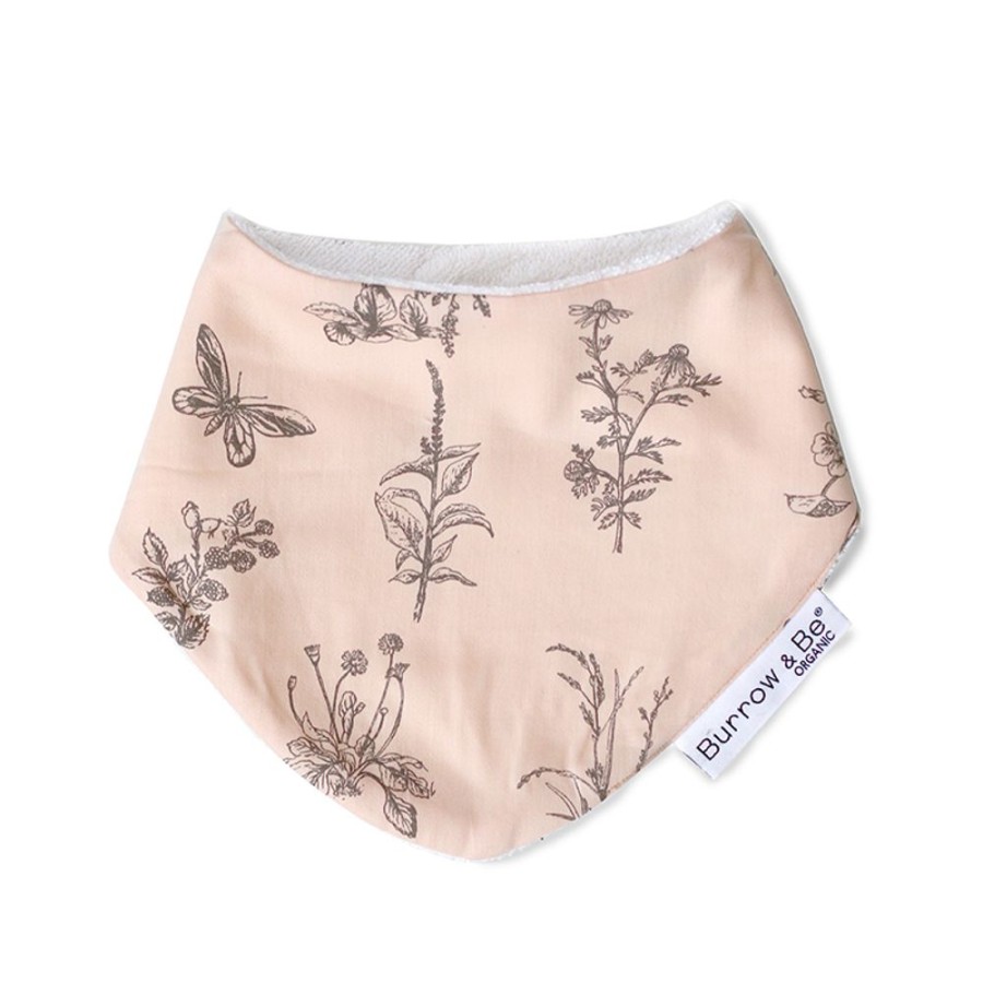 Shop Products Burrow & Be | Blush Meadow Cotton / Terry Bib