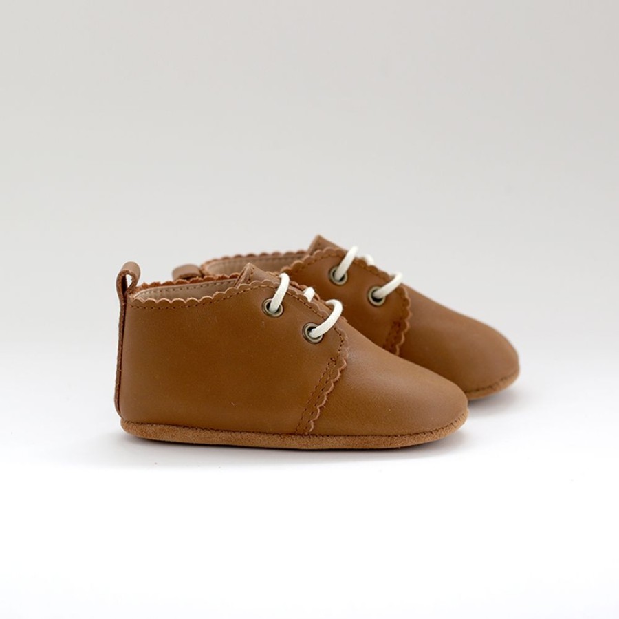 Leather Shoes By Wander Wander | Oxford Leather Shoe Soft Sole - Caramel