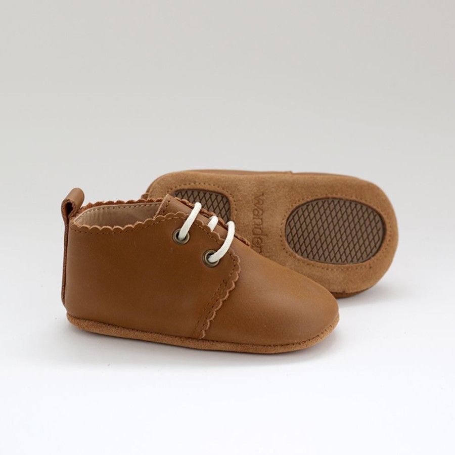 Leather Shoes By Wander Wander | Oxford Leather Shoe Soft Sole - Caramel