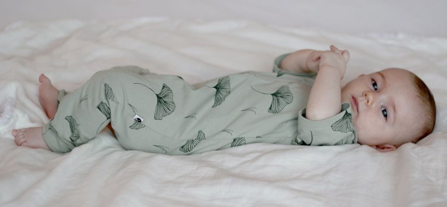 Shop Clothing Burrow & Be | Short Sleeve Baby Zip Suit - Gingko