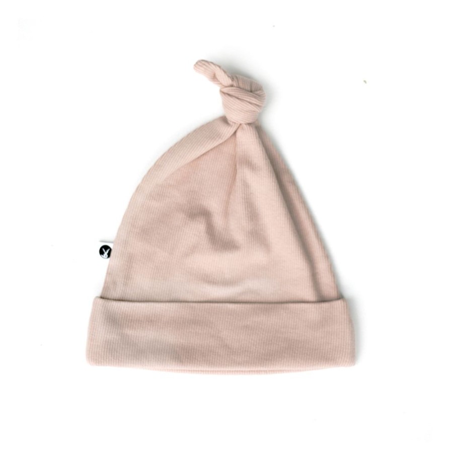 Shop Clothing Burrow & Be | Rib Top Knot Hat - Dusty Rose